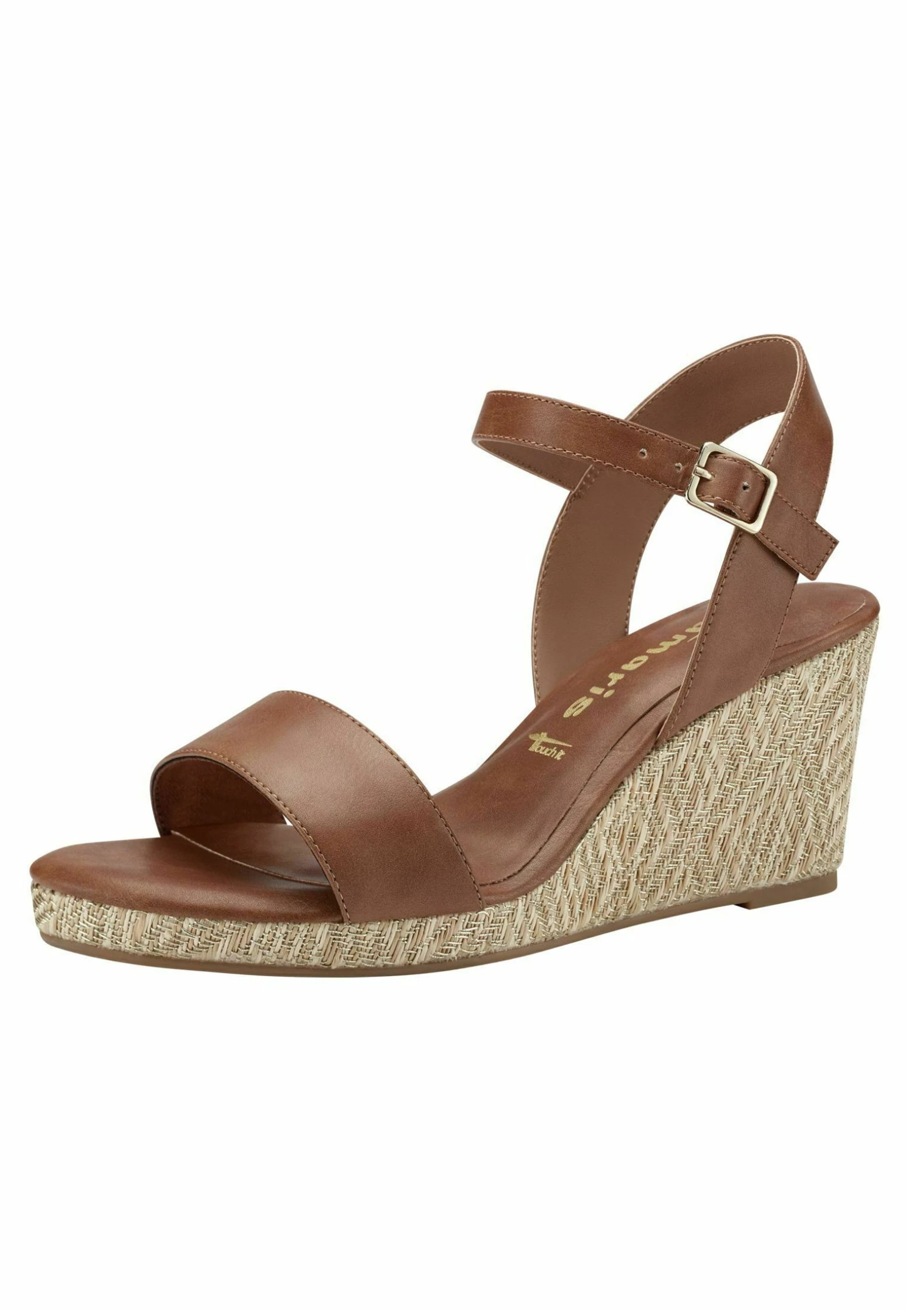 Tamaris Sandalen Met Sleehak - Cognac 2 Tamaris Sandalen Met Sleehak - Cognac - Afbeelding 2