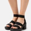 Sandalen Met Plateauzool - Black