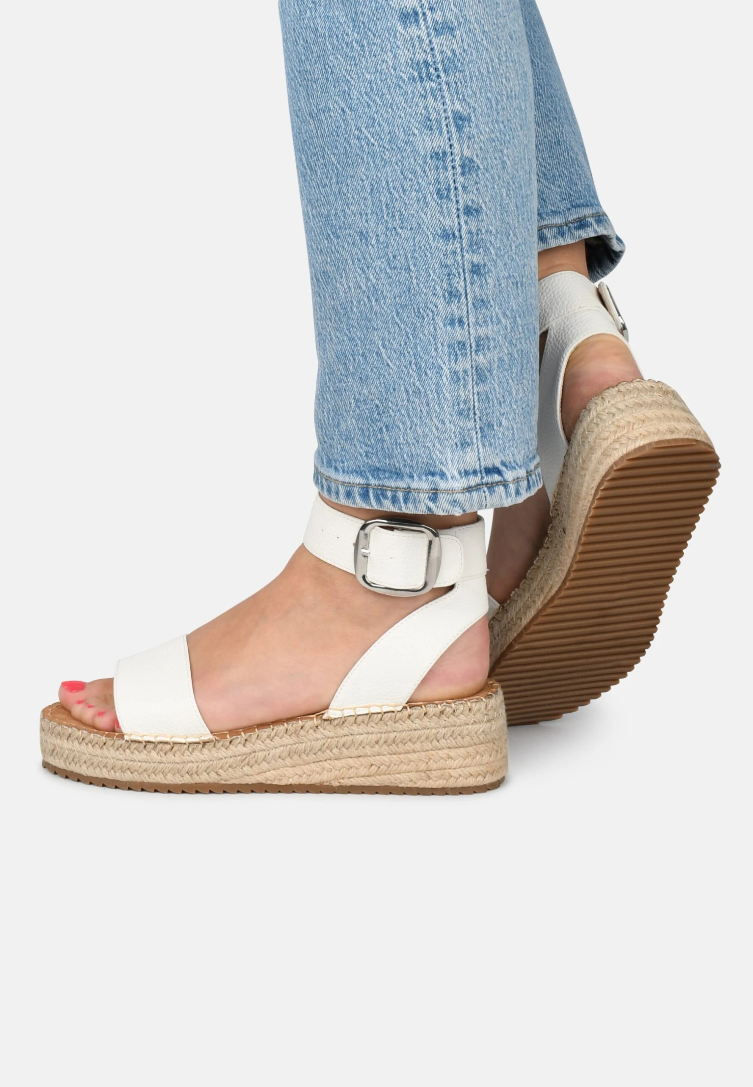 Dyna- Sandalen Met Sleehak - White 2 Dyna- Sandalen Met Sleehak - White - Afbeelding 2