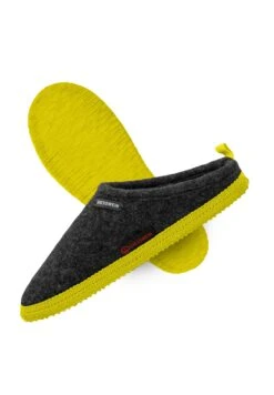 Giesswein Woolpops - Pantoffels - Anthrazit/Lime -Havaianas Verkoopwinkel 2e891674e1ed4772bb89b43489a0aa83