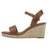 Tamaris Sandalen Met Sleehak - Cognac