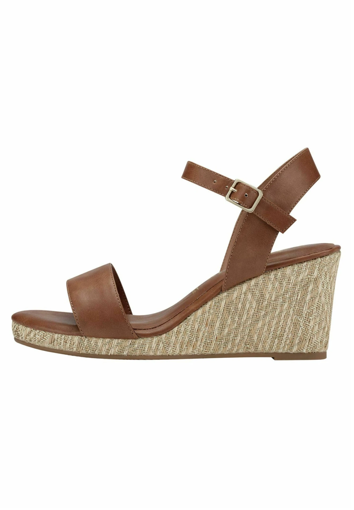 Tamaris Sandalen Met Sleehak - Cognac 1 Tamaris Sandalen Met Sleehak - Cognac