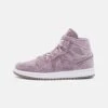 Wmns Air Jordan 1 Mid Se Edge - Sneakers Hoog - Purple Smoke/White