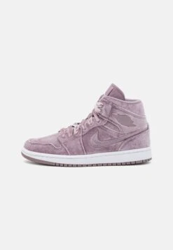 Wmns Air Jordan 1 Mid Se Edge - Sneakers Hoog - Purple Smoke/White