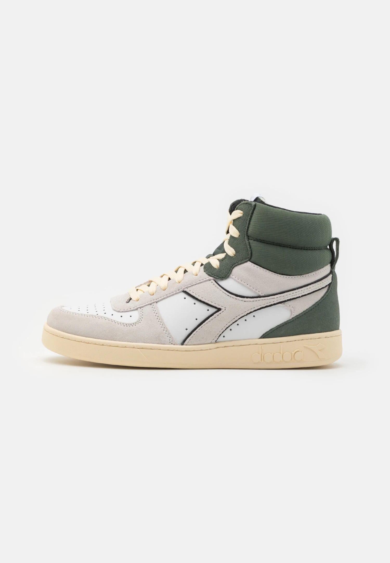 Diadora Magic Basket Mid Unisex - Sneakers Hoog - White/Dark Forest 1 Diadora Magic Basket Mid Unisex - Sneakers Hoog - White/Dark Forest