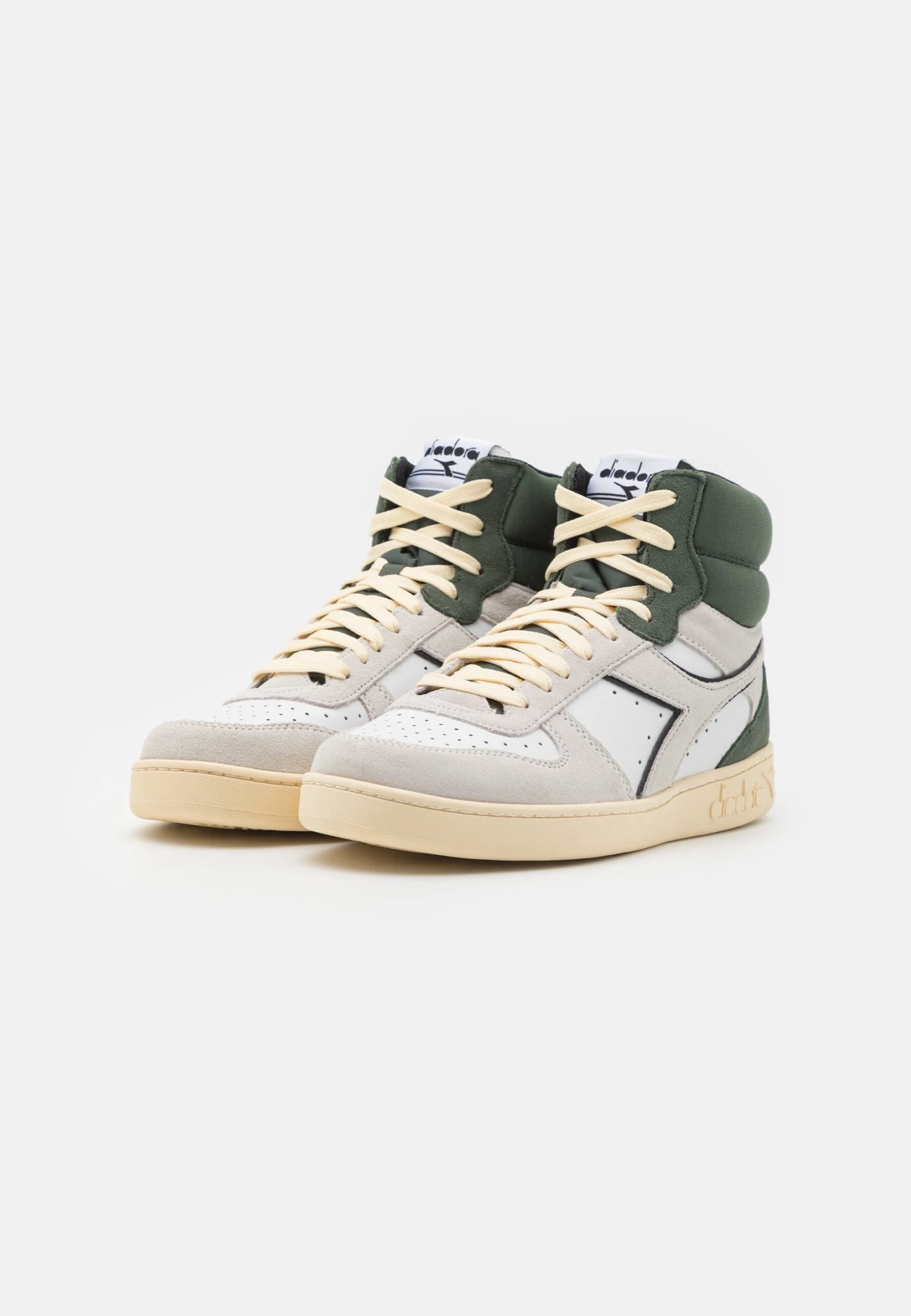 Diadora Magic Basket Mid Unisex - Sneakers Hoog - White/Dark Forest 2 Diadora Magic Basket Mid Unisex - Sneakers Hoog - White/Dark Forest - Afbeelding 2