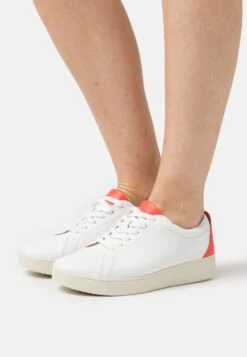 Fitflop Rally Pop - Sneakers Laag - Urban White/Neon Orange