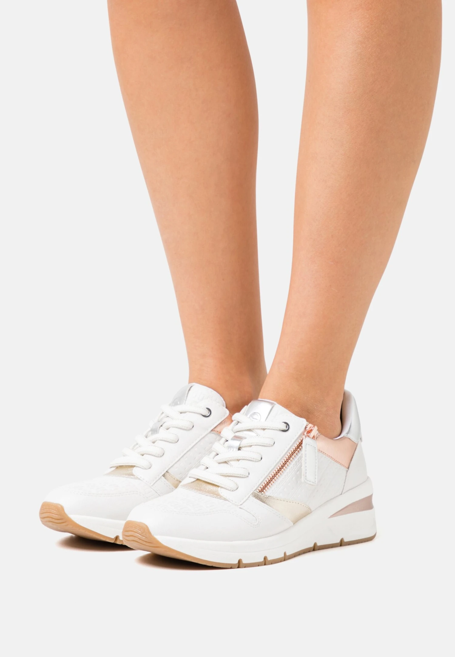 Tamaris Sneakers Laag - White/Rose/Gold 1 Tamaris Sneakers Laag - White/Rose/Gold