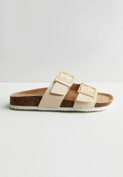 New Look Double Buckle Strap Footbed- Badslippers - Off White -Havaianas Verkoopwinkel 8f23afa7e8794a60a2531885a276cb91