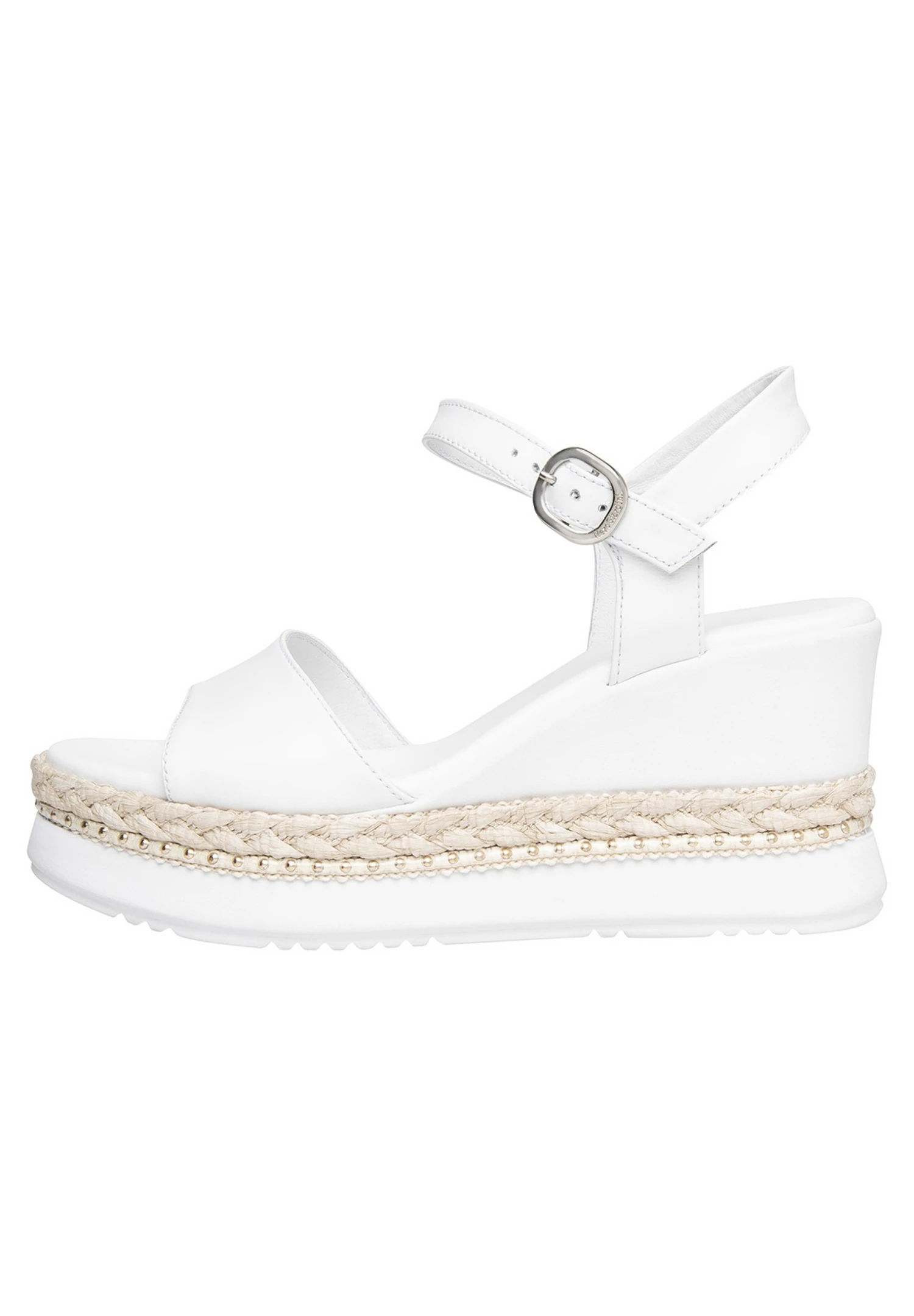 NeroGiardini Sandalen Met Sleehak - Bianco 2 NeroGiardini Sandalen Met Sleehak - Bianco - Afbeelding 2