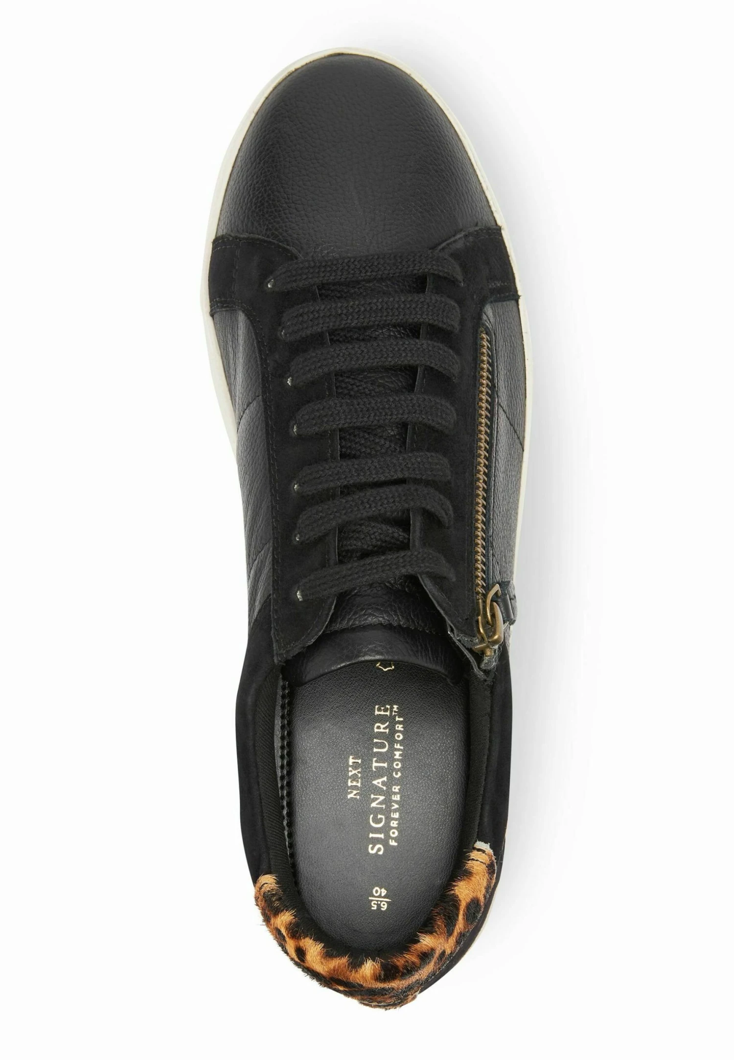 Next Signature Side Zip- Sneakers Laag - Black Animal 3 Next Signature Side Zip- Sneakers Laag - Black Animal - Afbeelding 3