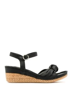 Sandalen Met Sleehak - Czarny