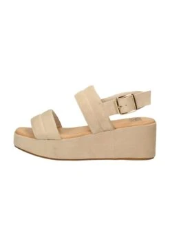 Sandalen Met Sleehak - Beige