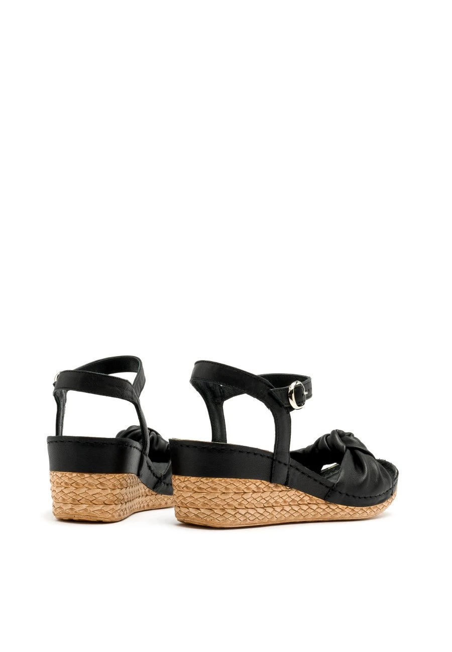 Sandalen Met Sleehak - Czarny 4 Sandalen Met Sleehak - Czarny - Afbeelding 4