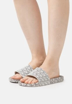 Calvin Klein Pool Slide - Badslippers - Silver Grey/Black